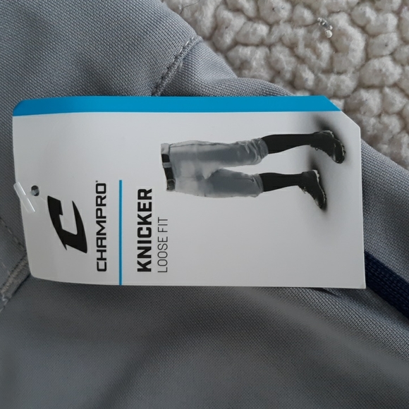 New Champro Grey Adult Medium Loose Fit Knicker Baseball Pants - Picture 3 of 16